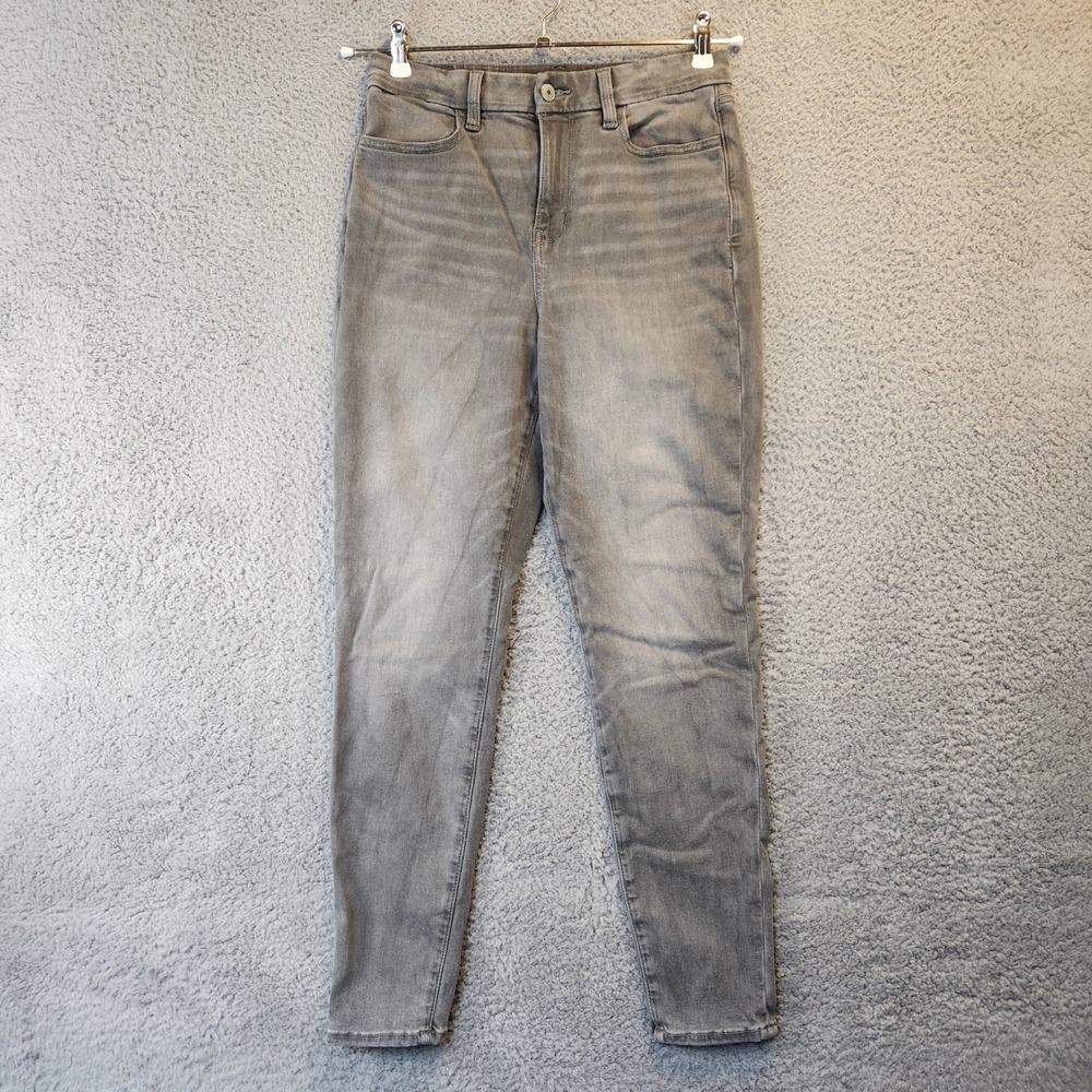 American Eagle Jeans Womens Size 8 (Fits 28x27.5) Next Level Stretch Gray‎